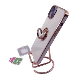 White Gold & Bold: The Ultimate iPhone 14 Plus Case with Bl and Brains!‎